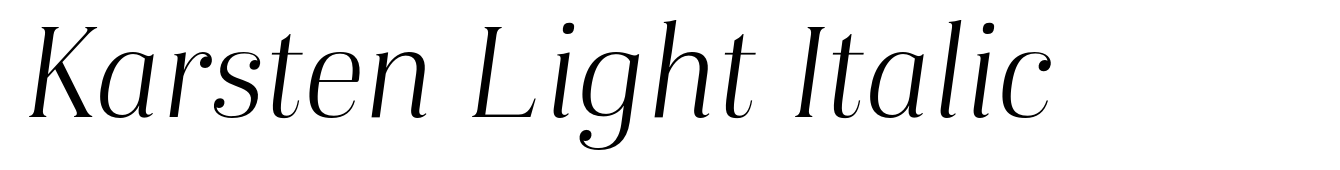 Karsten Light Italic